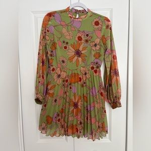 ASOS Design Green and Floral Dress